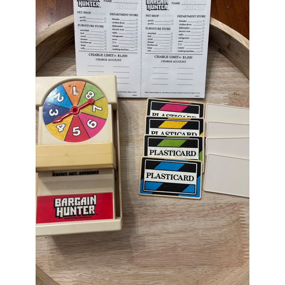 Vtg 1981 Milton Bradley‎ Bargain Hunter Game Parts Credit Cards Replacement